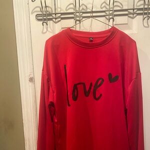 Women's Pullover Sweatshirt “LOVE” - Size 1XL